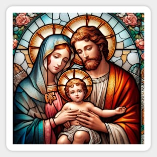 The family of Our Lord Jesus Christ little baby Sticker